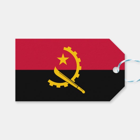 Vlag van Angola Cadeaulabel (Voorkant (Horizontaal))