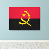 Vlag van Angola Canvas Afdruk (Insitu (Houten vloer))