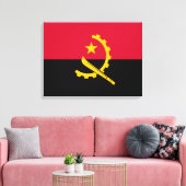 Vlag van Angola Canvas Afdruk (Insitu (Woonkamer))