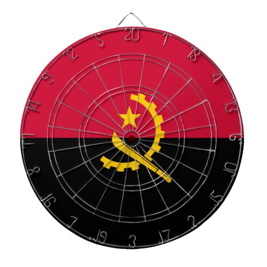 Vlag van Angola Dartbord (Voorkant)