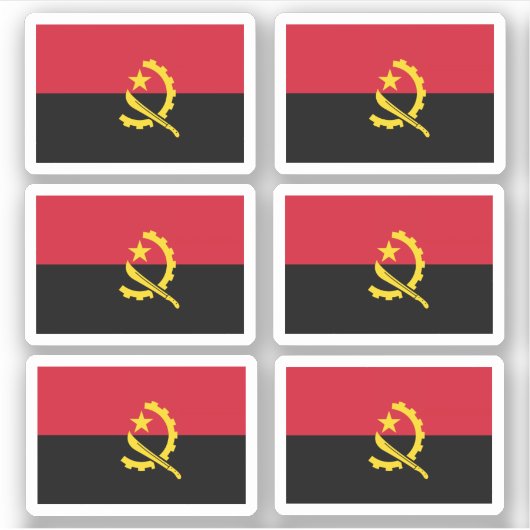 Vlag van Angola - een verzameling Sticker (Voorkant)