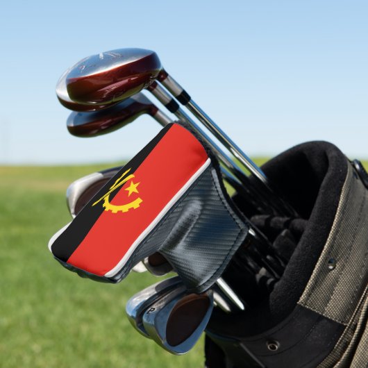 Vlag van Angola Golfheadcover (Insitu)