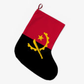 Vlag van Angola Grote Kerstsok (Voorkant (Hangend))