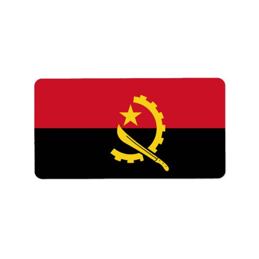 vlag van Angola Labels (Voorkant)