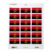 vlag van Angola Labels (Full Sheet)