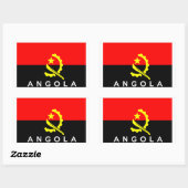 vlag van angola - land - naam rechthoekige sticker (Vel)