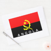vlag van angola - land - naam rechthoekige sticker (Envelop)
