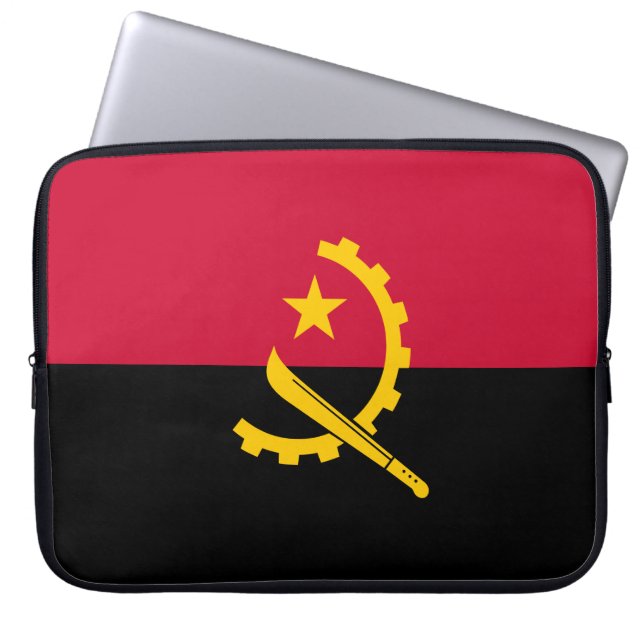 Vlag van Angola Laptop Sleeve (Voorkant)