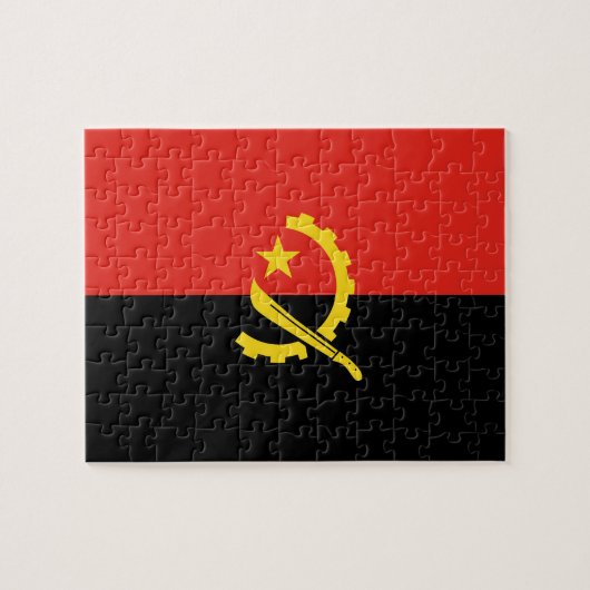 Vlag van Angola Legpuzzel (Horizontaal)