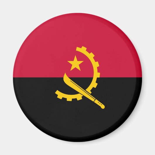 Vlag van Angola Magneet (Voorkant)