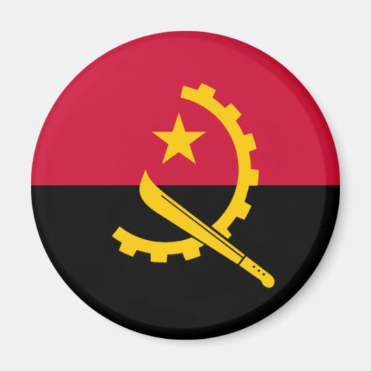 Vlag van Angola Magneet (Voorkant)