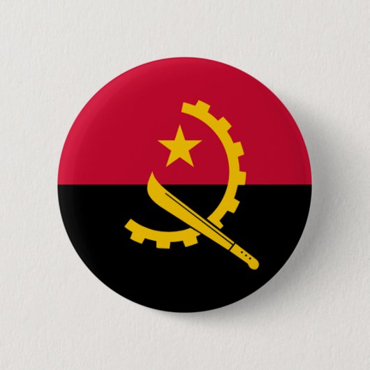 Vlag van Angola Ronde Button 5,7 Cm (Voorkant)