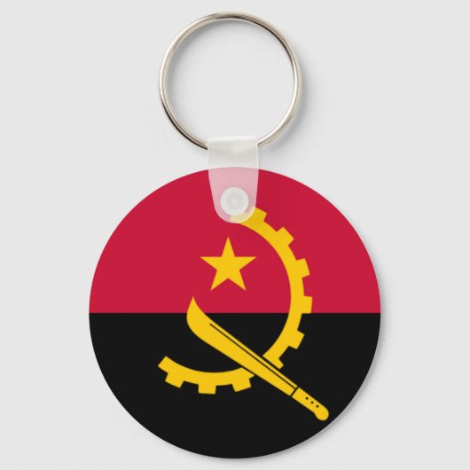 Vlag van Angola Sleutelhanger (Voorkant)