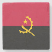 Vlag van Angola Stenen Onderzetter (Voorkant)