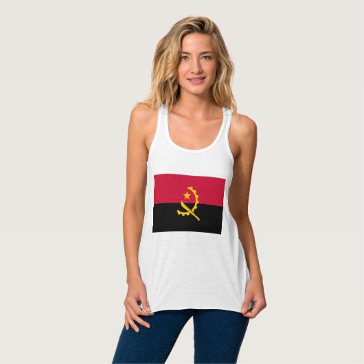 Vlag van Angola Tanktop (Volledige Voorkant)