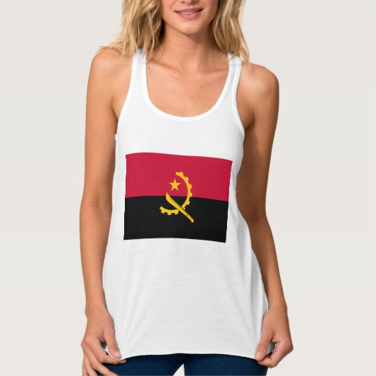Vlag van Angola Tanktop (Voorkant)