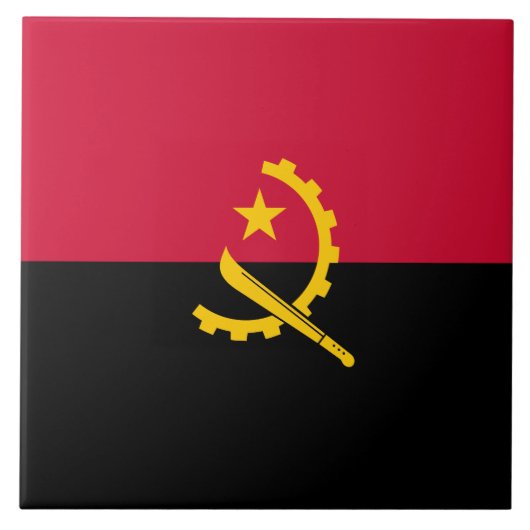 Vlag van Angola Tegeltje (Voorkant)
