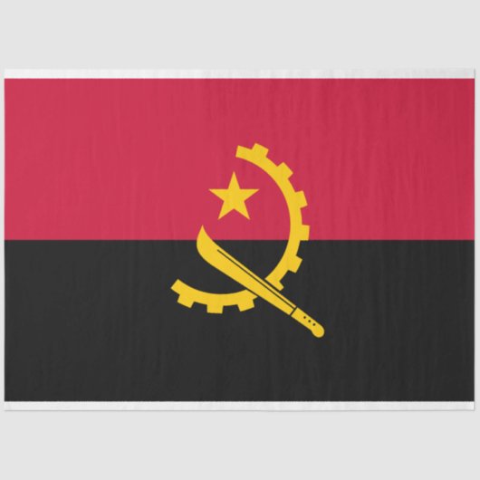 Vlag van Angola Tissuepapier (Voorkant)