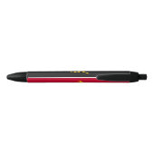 Vlag van Angola Zwarte Inkt Pen (Achterkant)