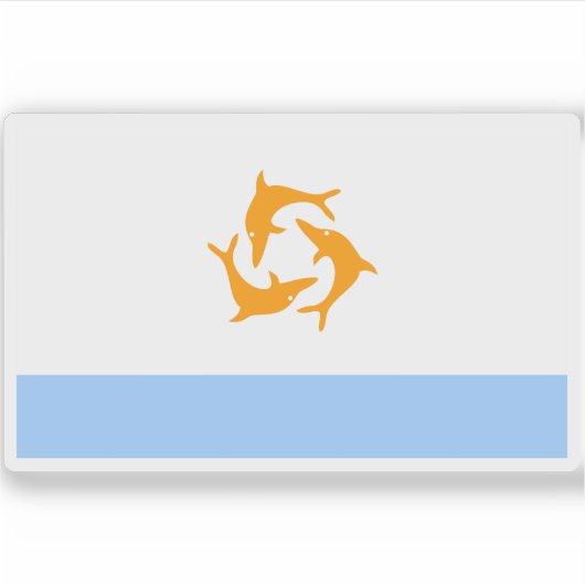 Vlag van Anguilla (1967-1969) Sticker (Voorkant)