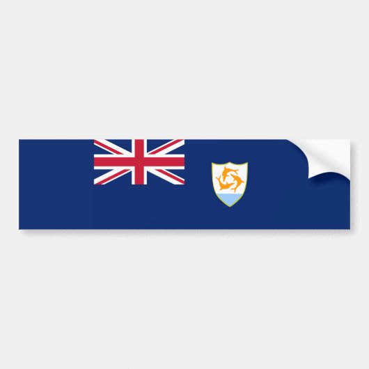 Vlag van Anguilla (Caribisch gebied) Bumpersticker (Voorkant)