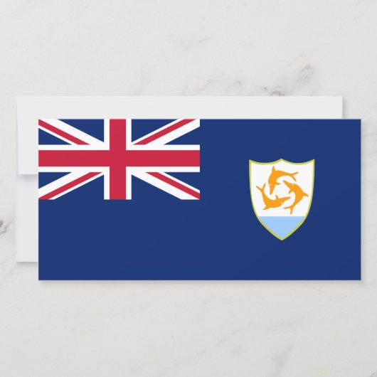 Vlag van Anguilla (Caribisch gebied) Kaart (Voorkant)