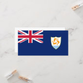 Vlag van Anguilla (Caribisch gebied) Kaart (Voorkant / Achterkant in situ)