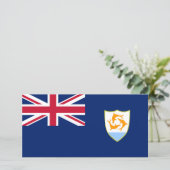 Vlag van Anguilla (Caribisch gebied) Kaart (Staand voorkant)