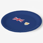 Vlag van Anguilla (Caribisch gebied) Papieren Bordje (Gekanteld)