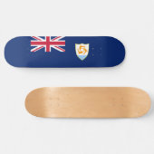 Vlag van Anguilla (Caribisch gebied) Persoonlijk Skateboard (Horizontaal)