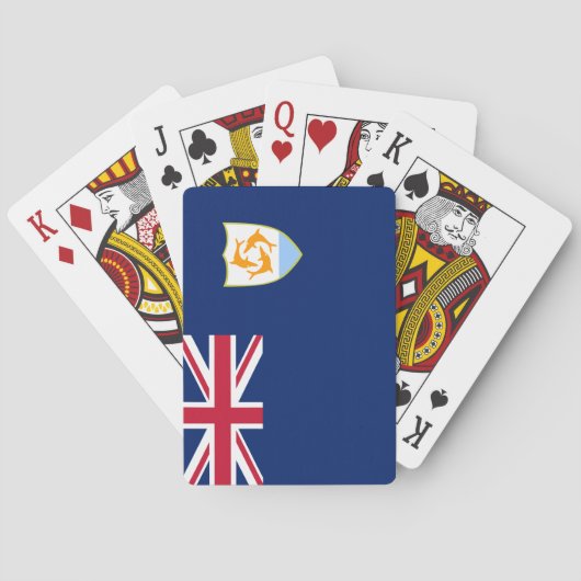Vlag van Anguilla (Caribisch gebied) Pokerkaarten (Achterkant)