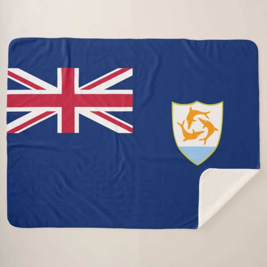Vlag van Anguilla (Caribisch gebied) Sherpa Deken (Voorkant (horizontaal))