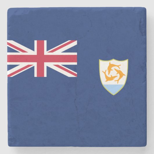 Vlag van Anguilla (Caribisch gebied) Stenen Onderzetter (Voorkant)