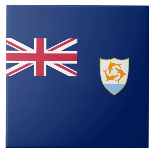 Vlag van Anguilla (Caribisch gebied) Tegeltje (Voorkant)