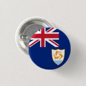 Vlag van Anguilla Ronde Button 3,2 Cm (Voorkant /achterkant)