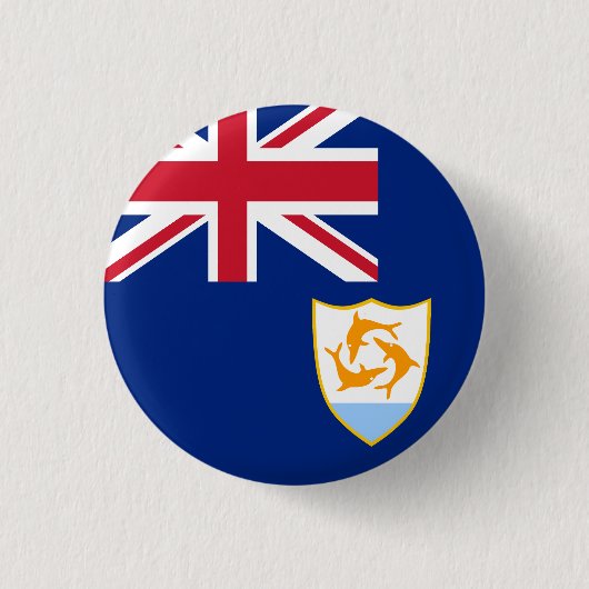 Vlag van Anguilla Ronde Button 3,2 Cm (Voorkant)