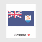 Vlag van Anguilla Sticker (Vel)