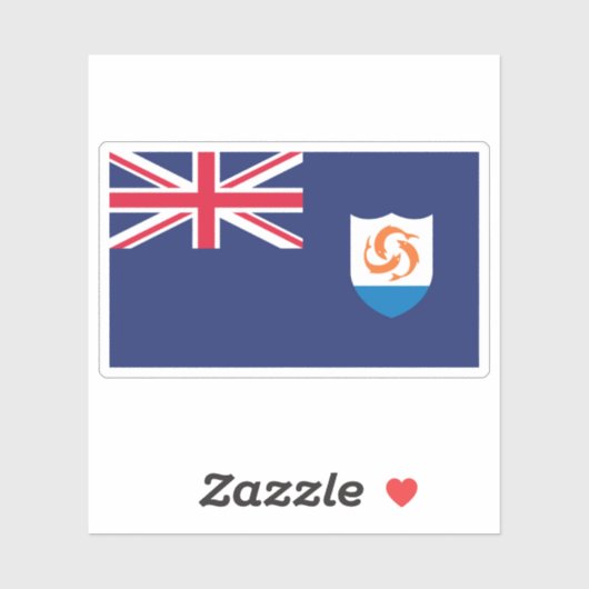Vlag van Anguilla Sticker (Vel)