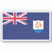 Vlag van Anguilla Sticker (Voorkant)