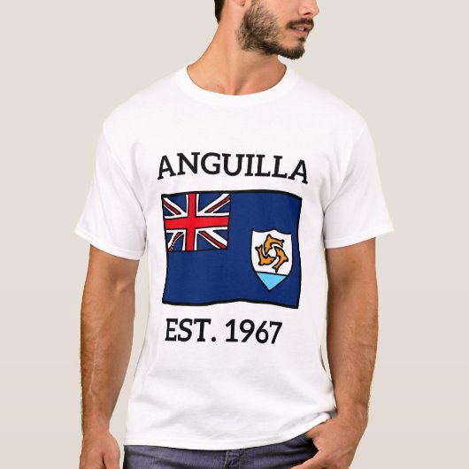 Vlag van Anguilla T-shirt (Voorkant)