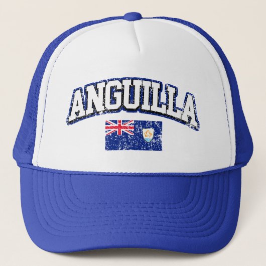  vlag van Anguilla Trucker Pet (Voorkant)