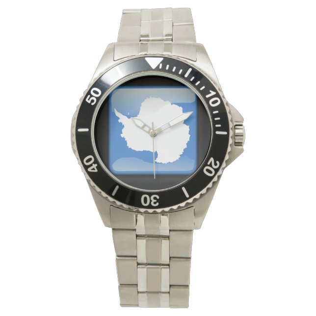Vlag van Antarctica Horloge (Voorkant)