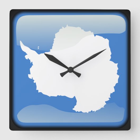 Vlag van Antarctica Vierkante Klok (Voorkant)