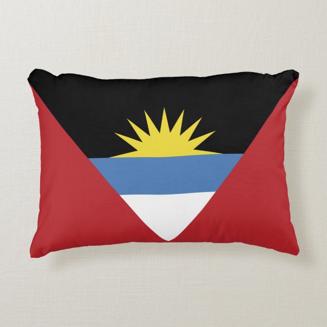 vlag van Antigua en Barbuda Accent Kussen (Voorkant)