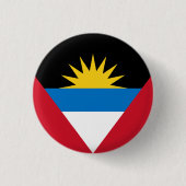Vlag van Antigua en Barbuda, Antiguan Barbudan Ronde Button 3,2 Cm (Voorkant)