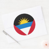 Vlag van Antigua en Barbuda, Antiguan Barbudan Ronde Sticker (Envelop)