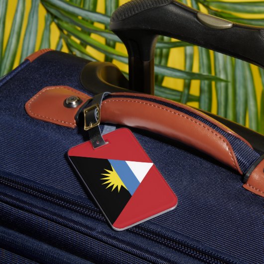 vlag van Antigua en Barbuda Bagagelabel (Voorkant Insitu 1)