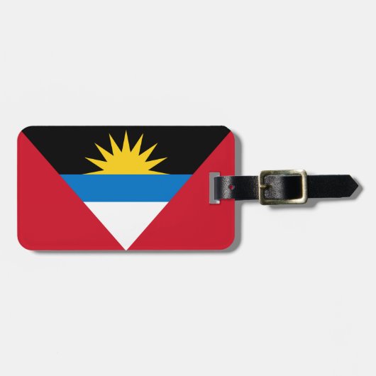 Vlag van Antigua en Barbuda Bagagelabel (Voorkant horizontaal)