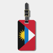 Vlag van Antigua en Barbuda Bagagelabel (Voorkant verticaal)