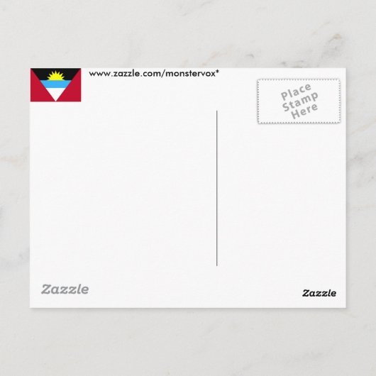 Vlag van Antigua en Barbuda Briefkaart (Achterkant)